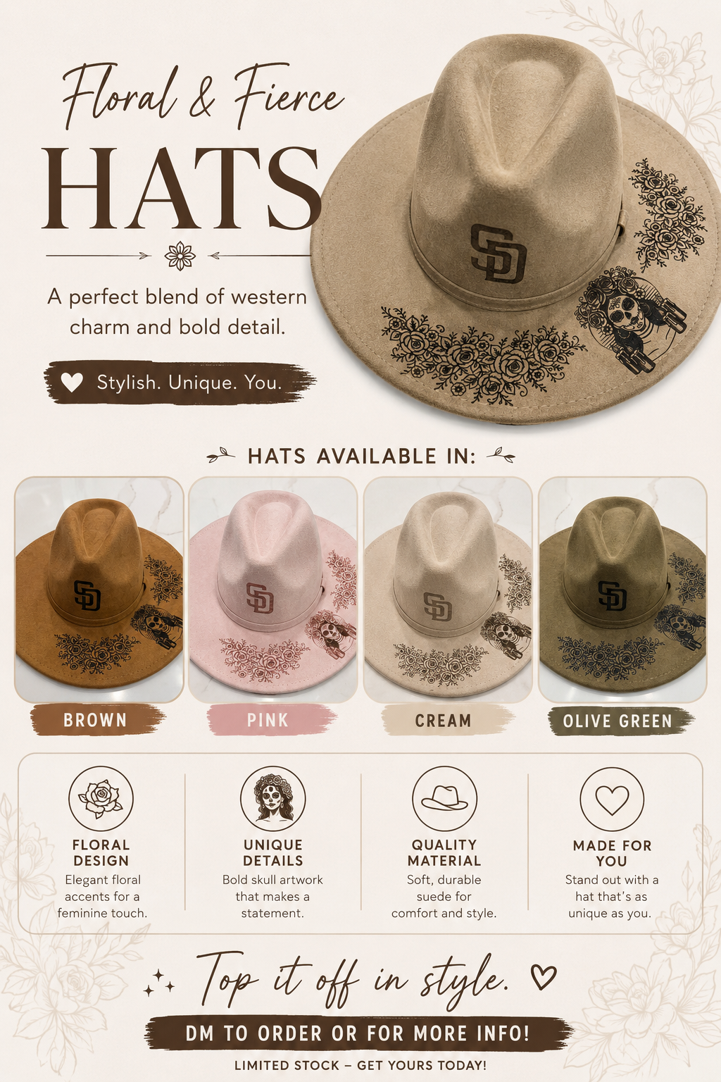 Padres Inspired Engraved Hat